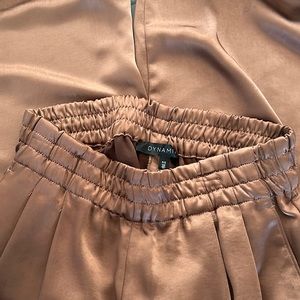 Brown Satin Pants